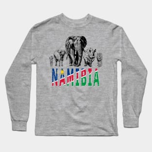 Africa's Big Five for Namibia Fans Long Sleeve T-Shirt